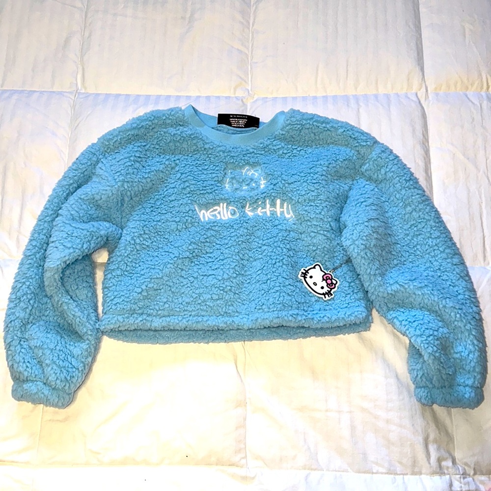 Hello kitty winter x forever 21 collab  boxy cropped sweater